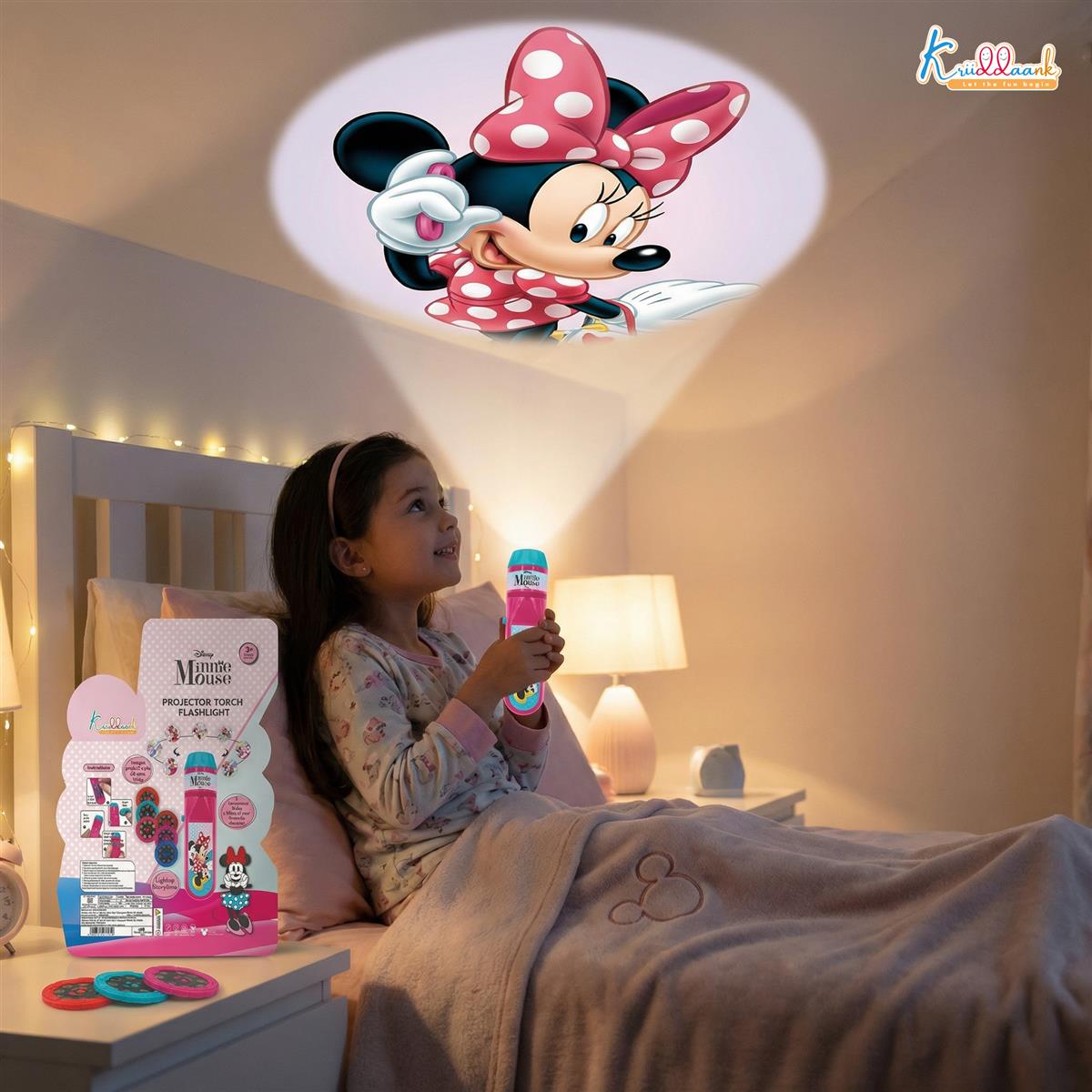 Kriiddaank Disney Minnie Mouse Projector Torch Flashlight for Kids