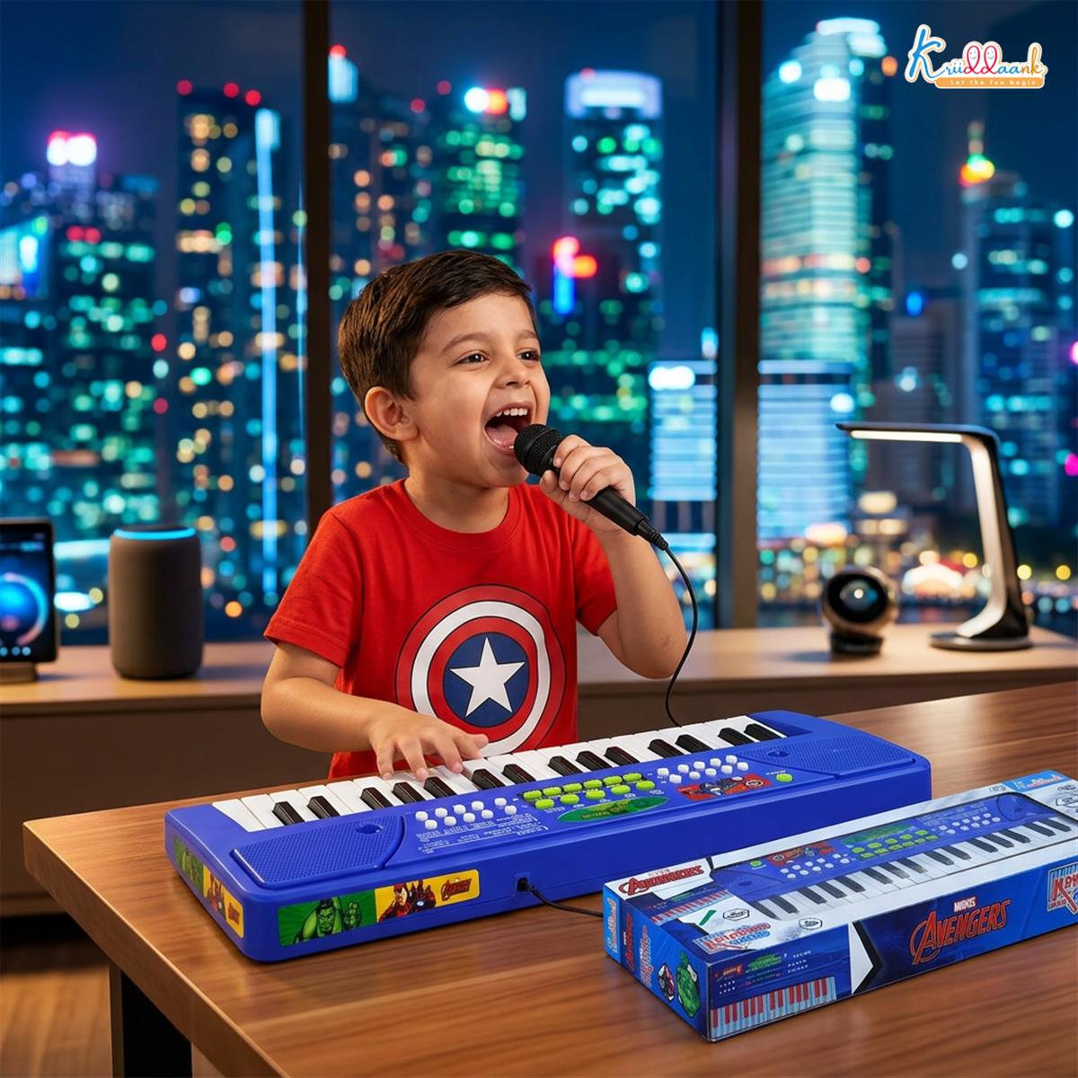 Kriiddaank Marvel Avengers 37-Key Keyboard Piano for Kids