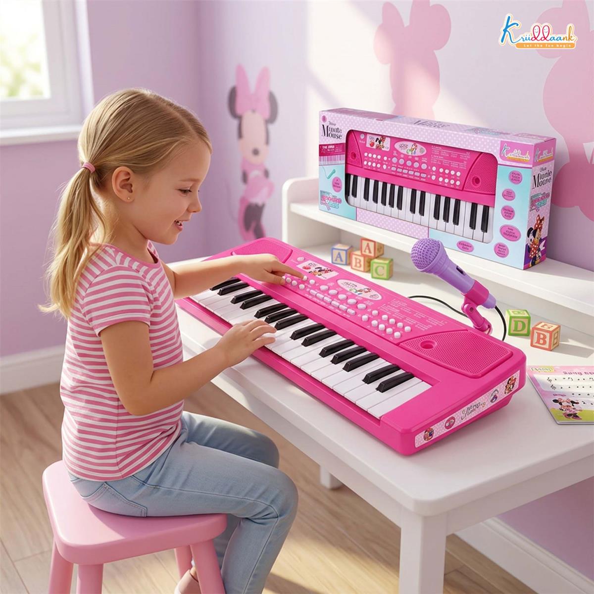 Kriiddaank Minnie Keyboard Piano for Kids - 37 Keys