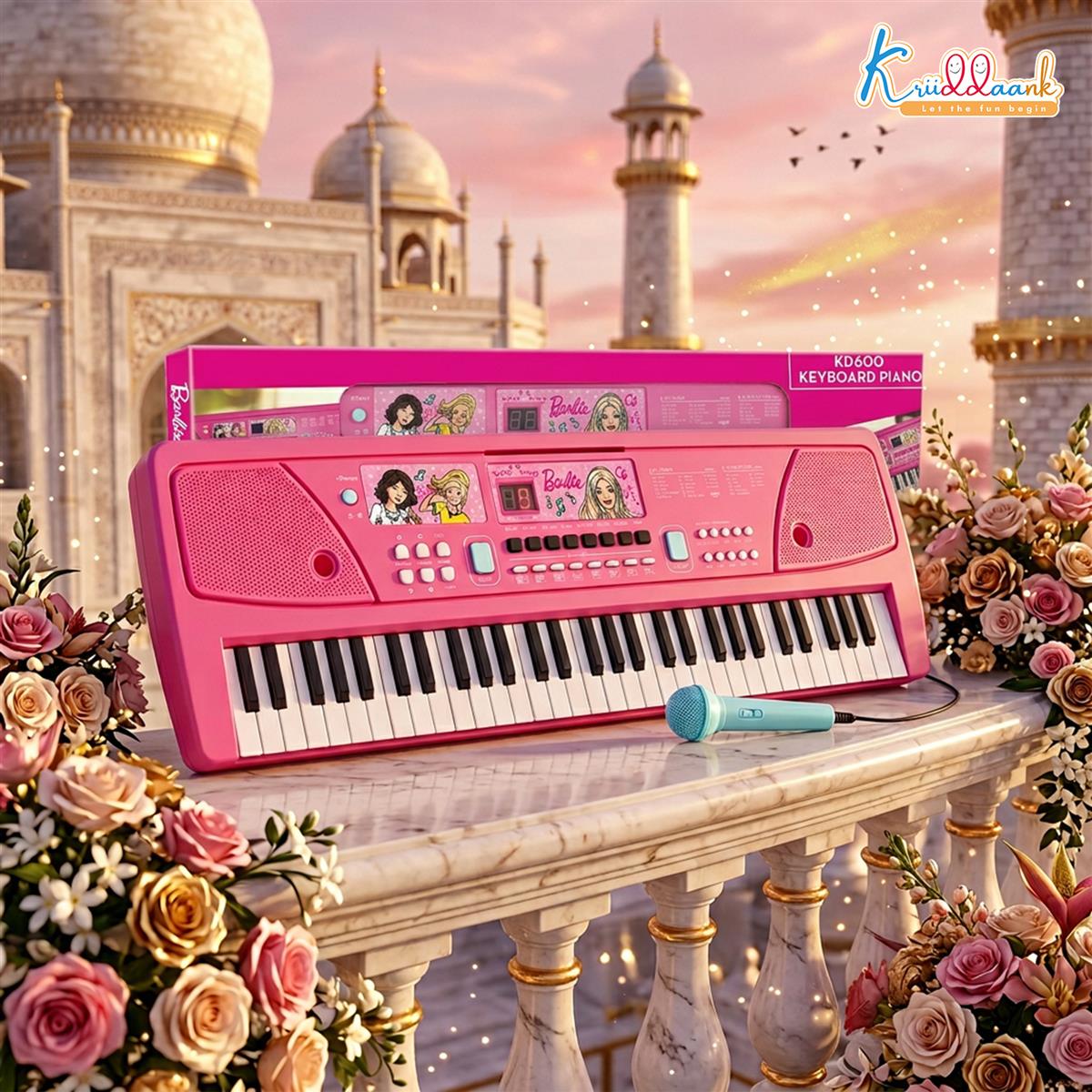 Kriiddaank Barbie Kids Keyboard Piano - 61 Key