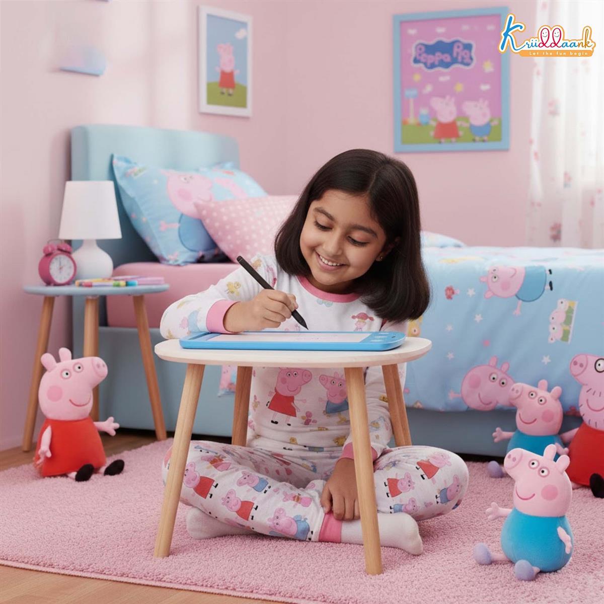 Kriiddaank Peppa Pig 10.5 Inch LCD Writing Tablet & Drawing Pad for Kids