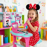 Kriiddaank Minnie Mouse Little Pianist Keyboard for Girls â€“ Musical Toy with Microphone, Stool & Dress