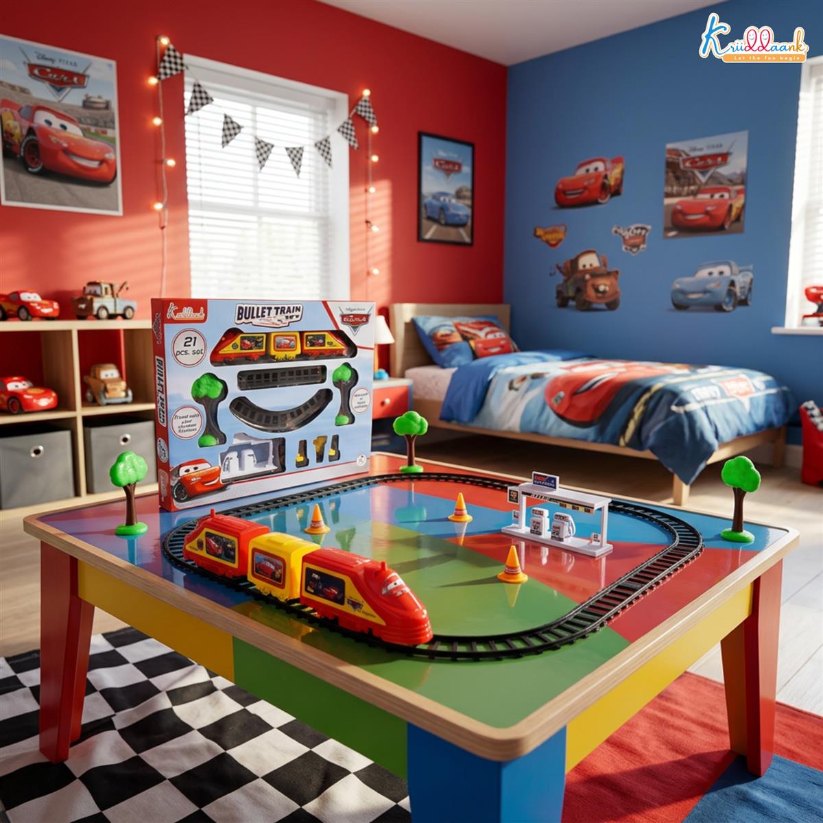 Kriiddaank Disney Pixar Cars Electric Bullet Train Set