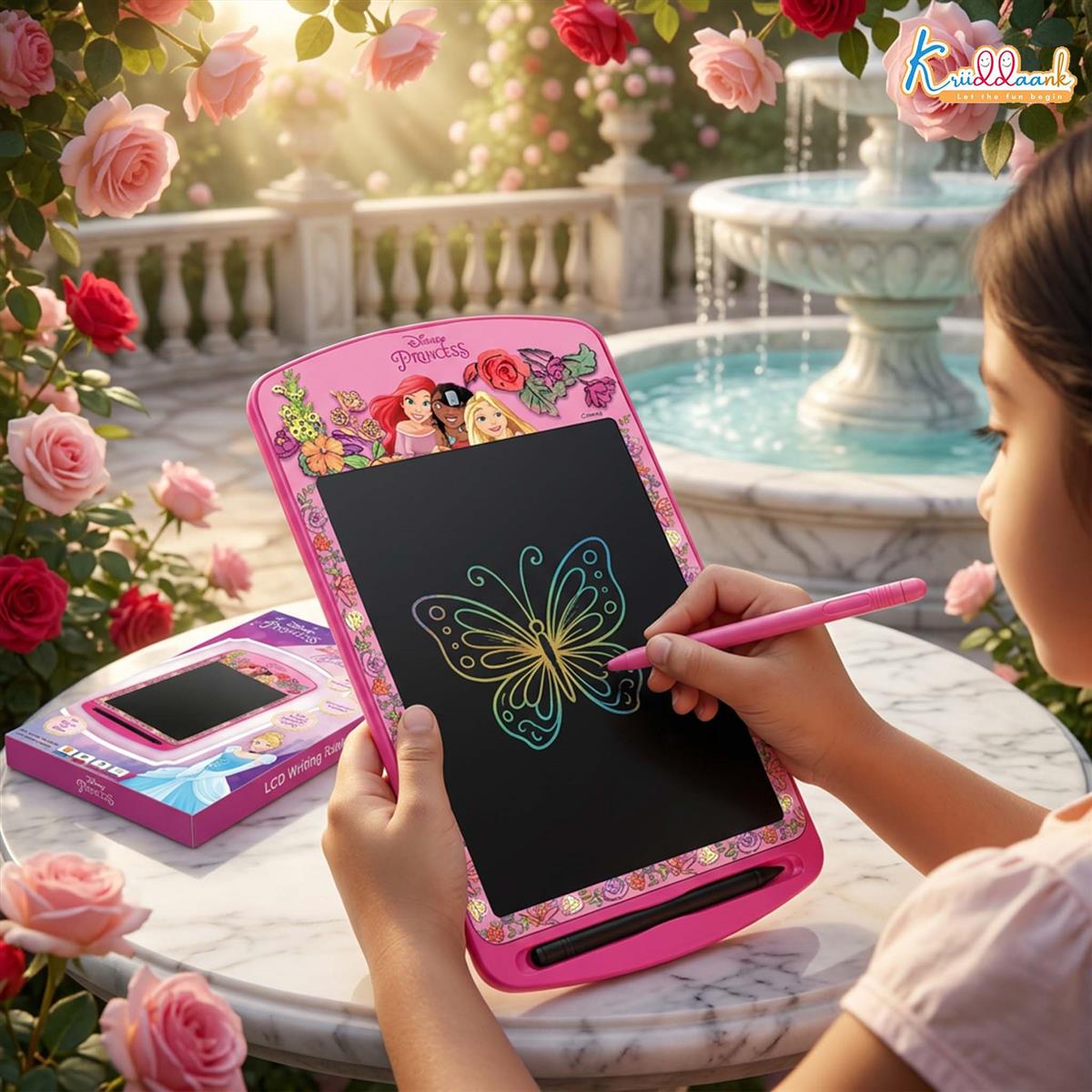 Kriiddaank Princess 10.5 Inch LCD Writing Tablet, Pink