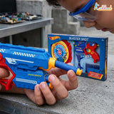 kriiddaank Hot Wheels Blaster Gun Toy for Kids - Soft Bullet Foam Blaster with 10 Darts, Target Board & Safety Glasses