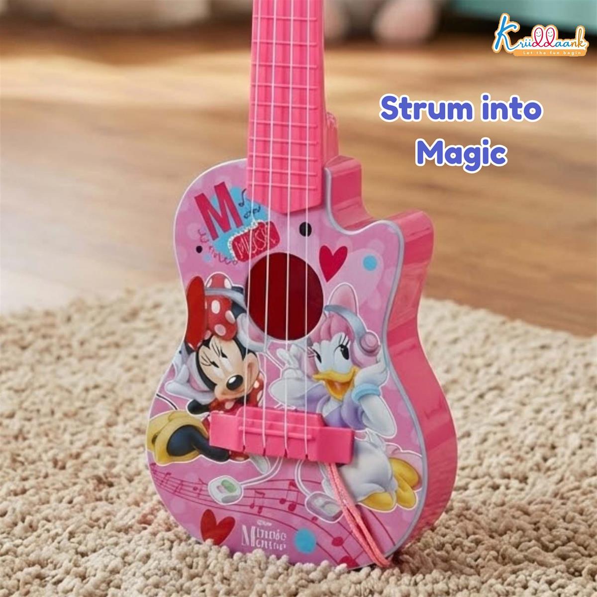 Kriiddaank Minnie Mouse Theme 4-String Toy Guitar for Girls