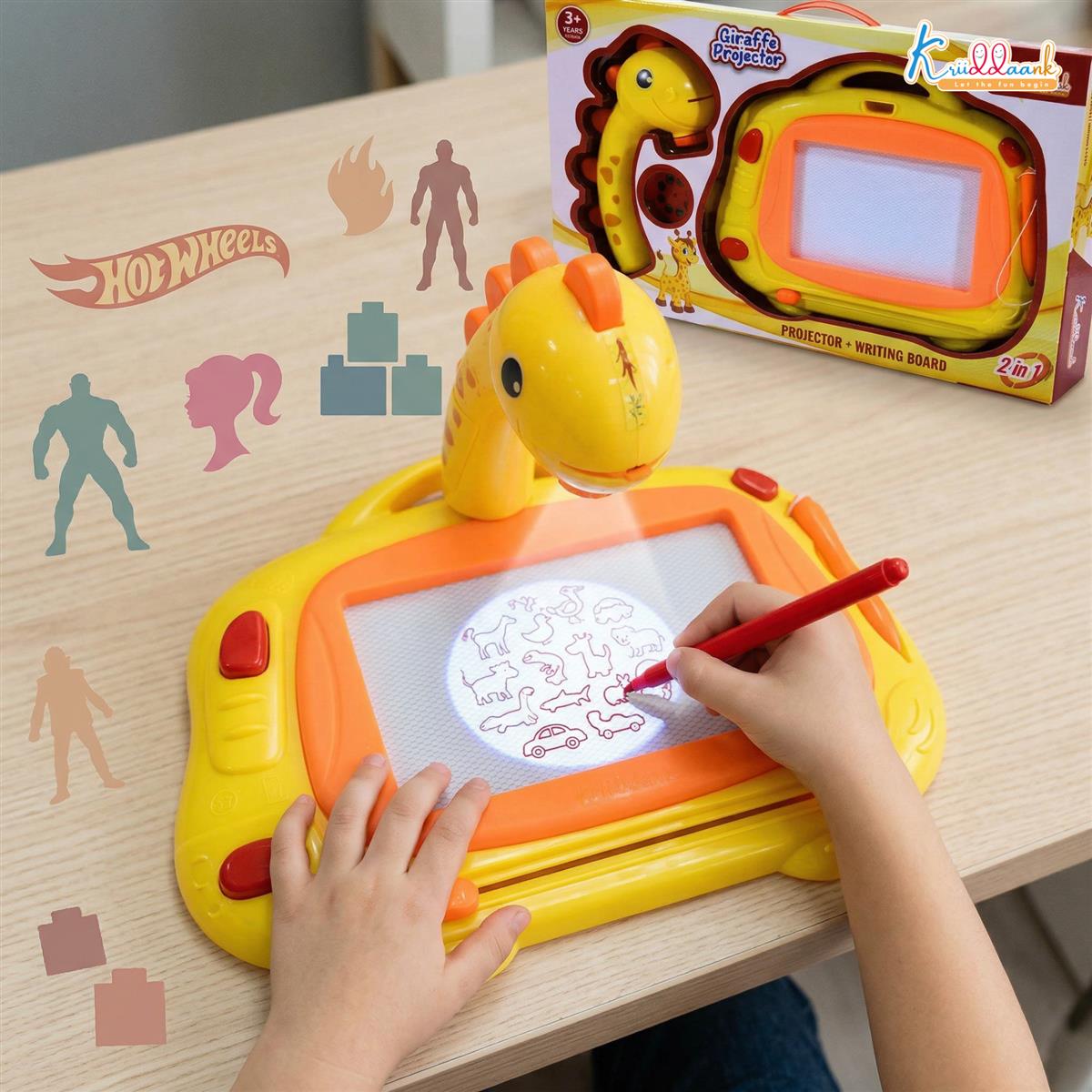 Kriiddank Giraffe Toy Projector Drawing Set for Kids