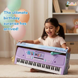 Kriiddaank Frozen Keyboard Piano for Kids - 61 Scale Organ Keys Purple