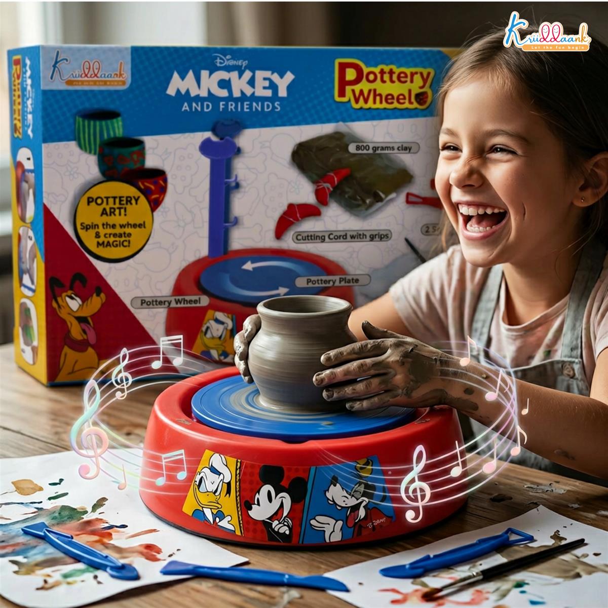 Kriiddaank Disney Mickey Mouse Pottery Wheel Modeling Set