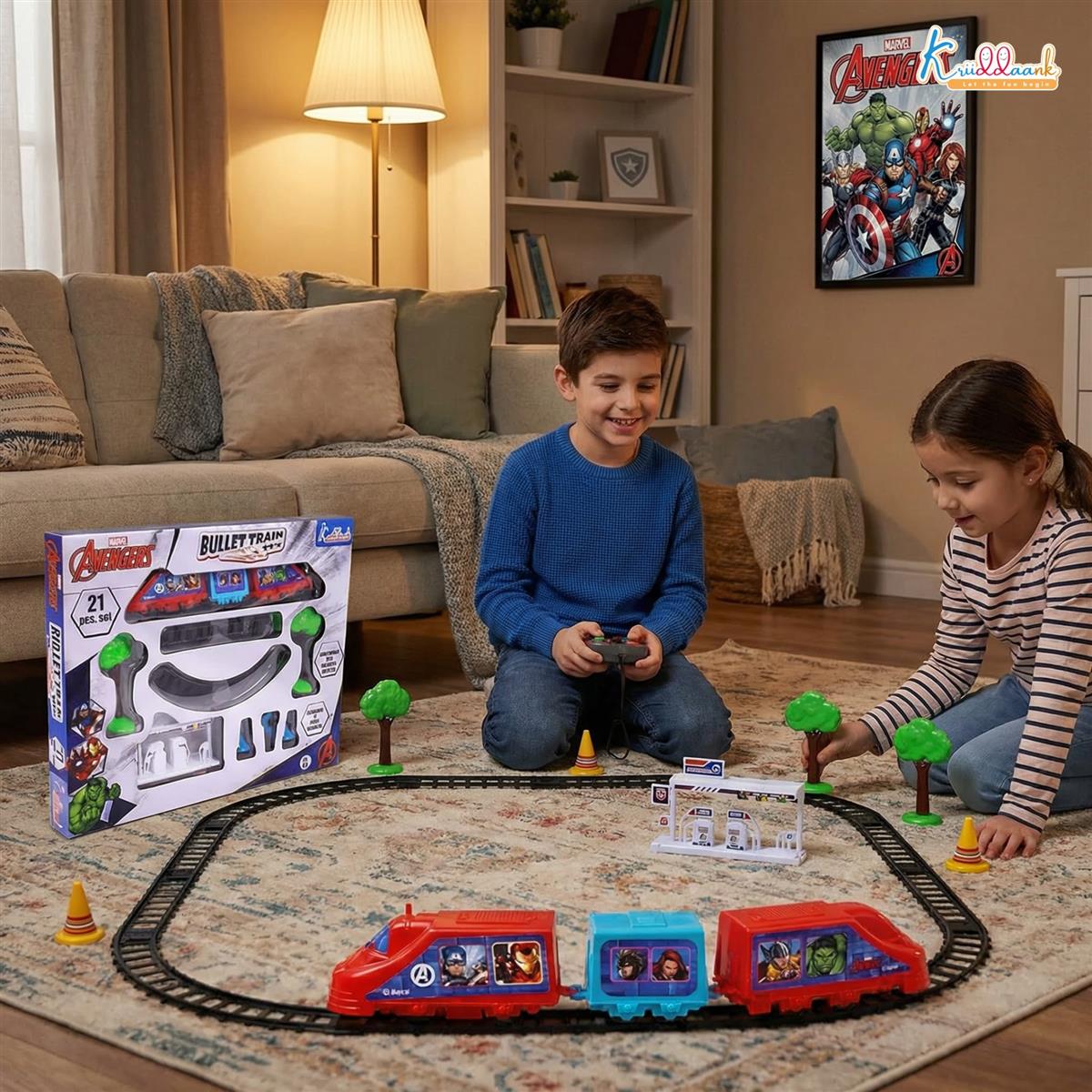 Kriiddaank Marvel Avengers 21-Piece Train Set