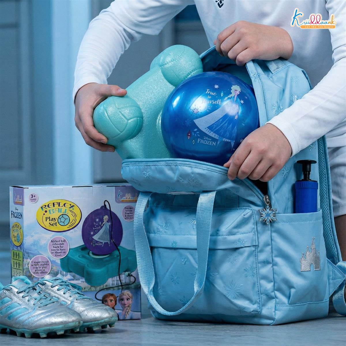 kriiddaank Disney Frozen Reflex Soccer Ball Training Kit for Kids