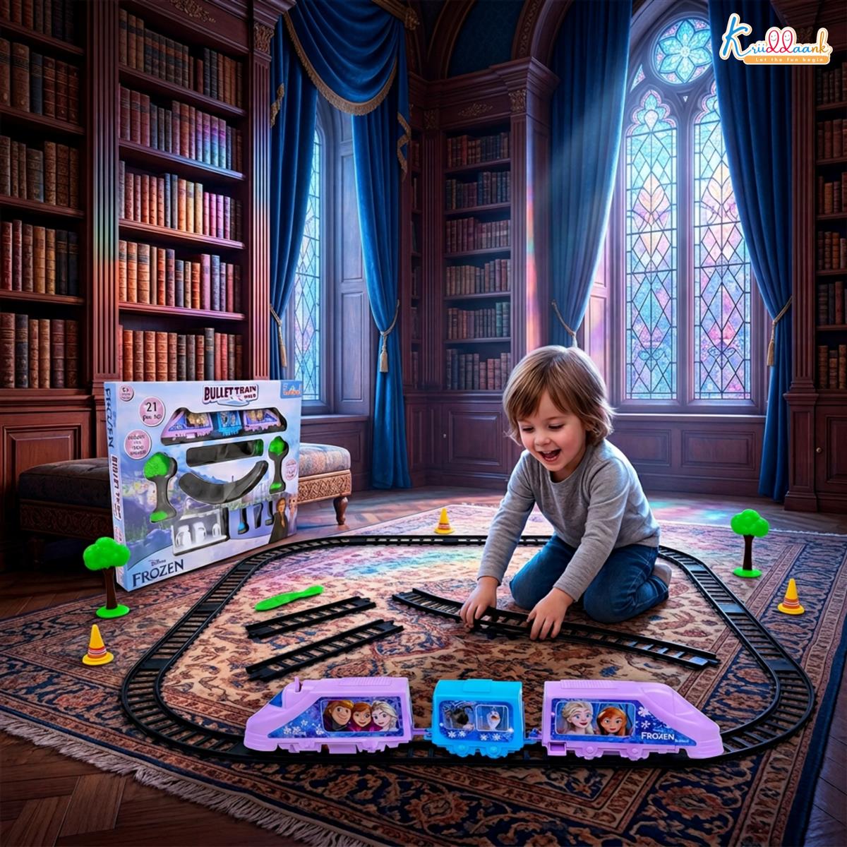 Kriiddaank Frozen Theme Train Set
