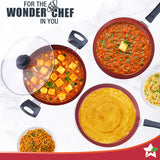 Wonderchef Valencia Non-stick Cookware Set - Red