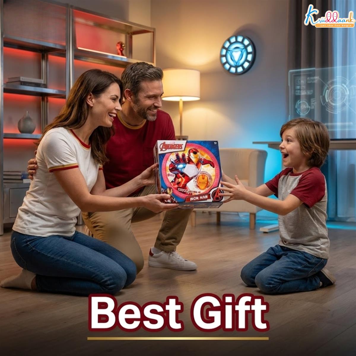 Kriiddaank Iron Man Theme Hover Football for Kids