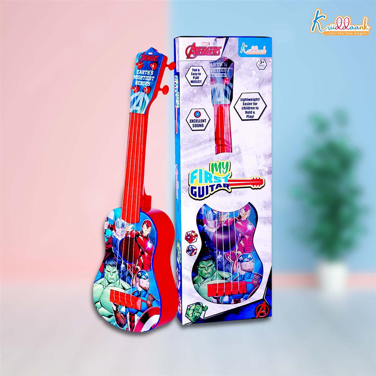 Kriiddaank Marvel Avengers Theme 4-String Guitar Toy for Kids