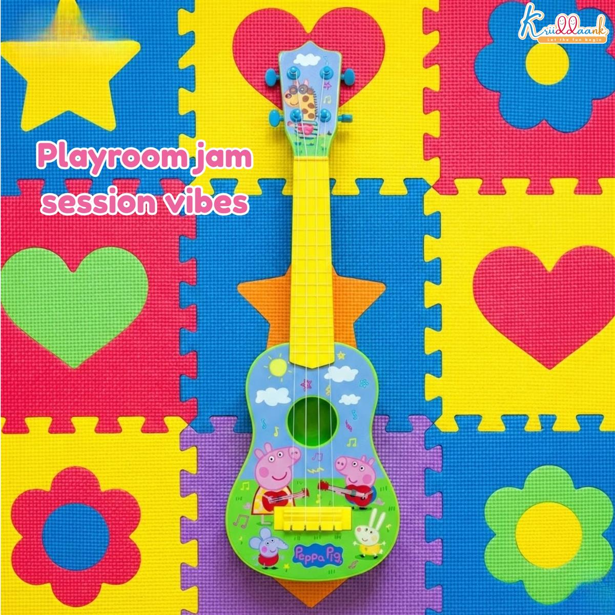 Kriiddaank Hasbro Peppa Pig Theme Big Guitar for Kids