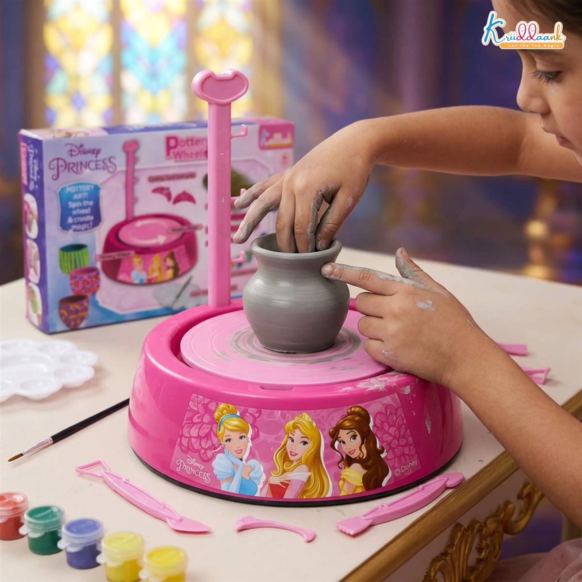 Kriiddaank Disney Princess Theme Pottery Wheel Kit