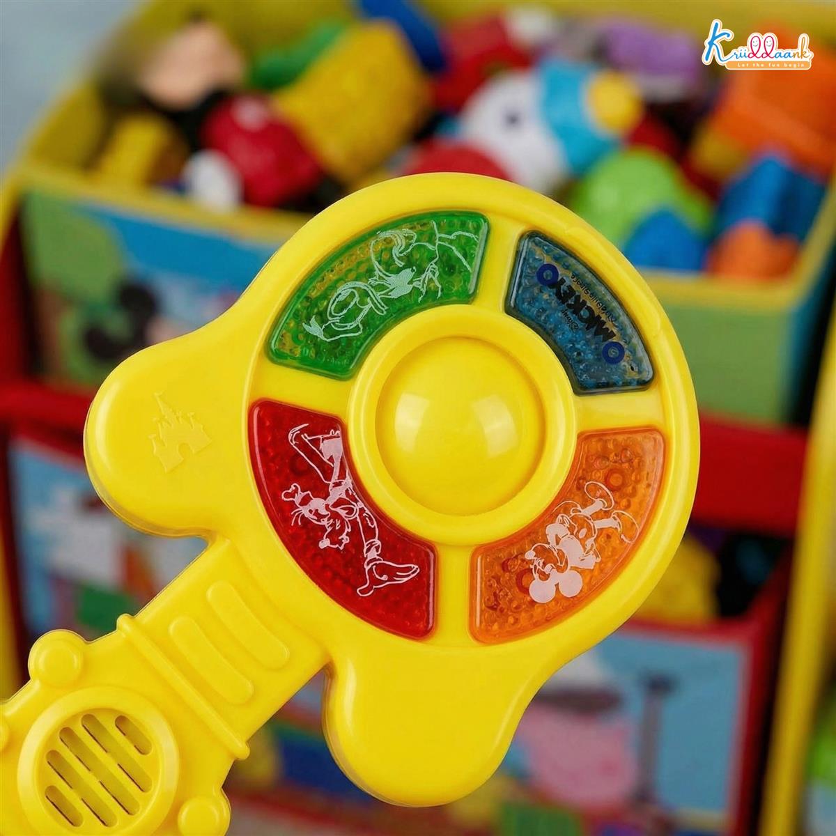 Kriiddaank Disney Mickey Mouse Mini Music Guitar Toy for Kids Yellow