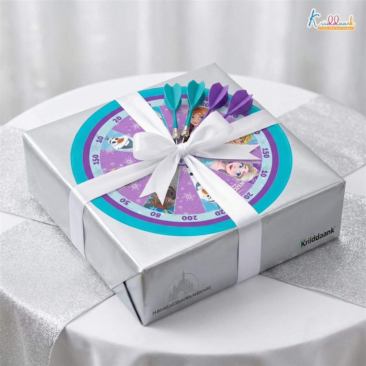 Kriiddaank Frozen 2-in-1 Double Fun Dartboard & Ludo Game for Kids - Safe Indoor Wall Target Shooting Game,