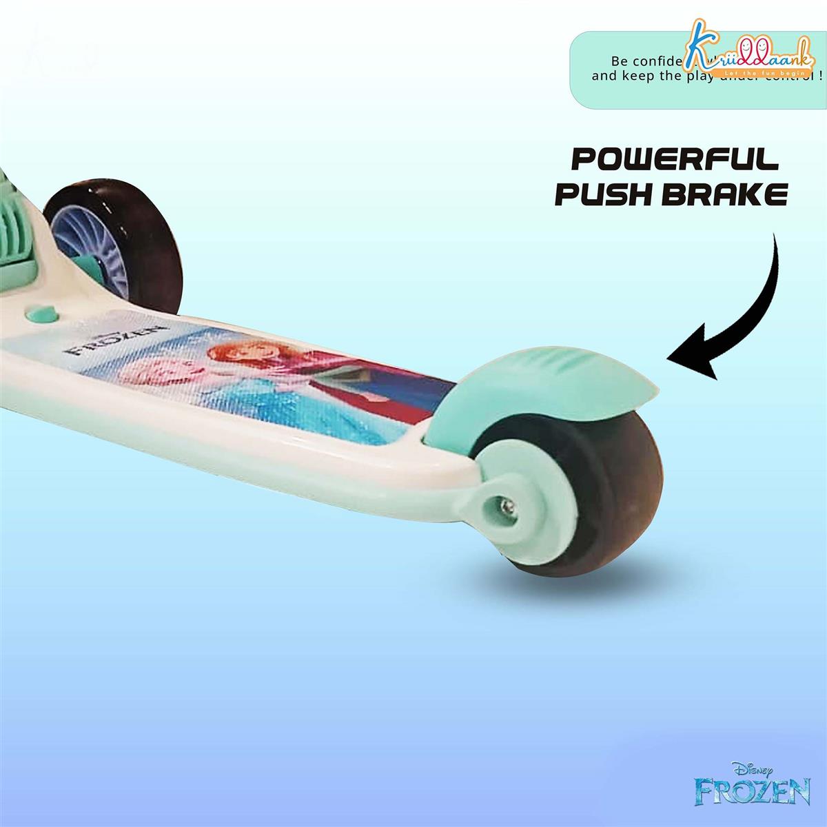 Kriiddaank Disney Frozen Adventure 3-Wheel Kick Scooter for Kids