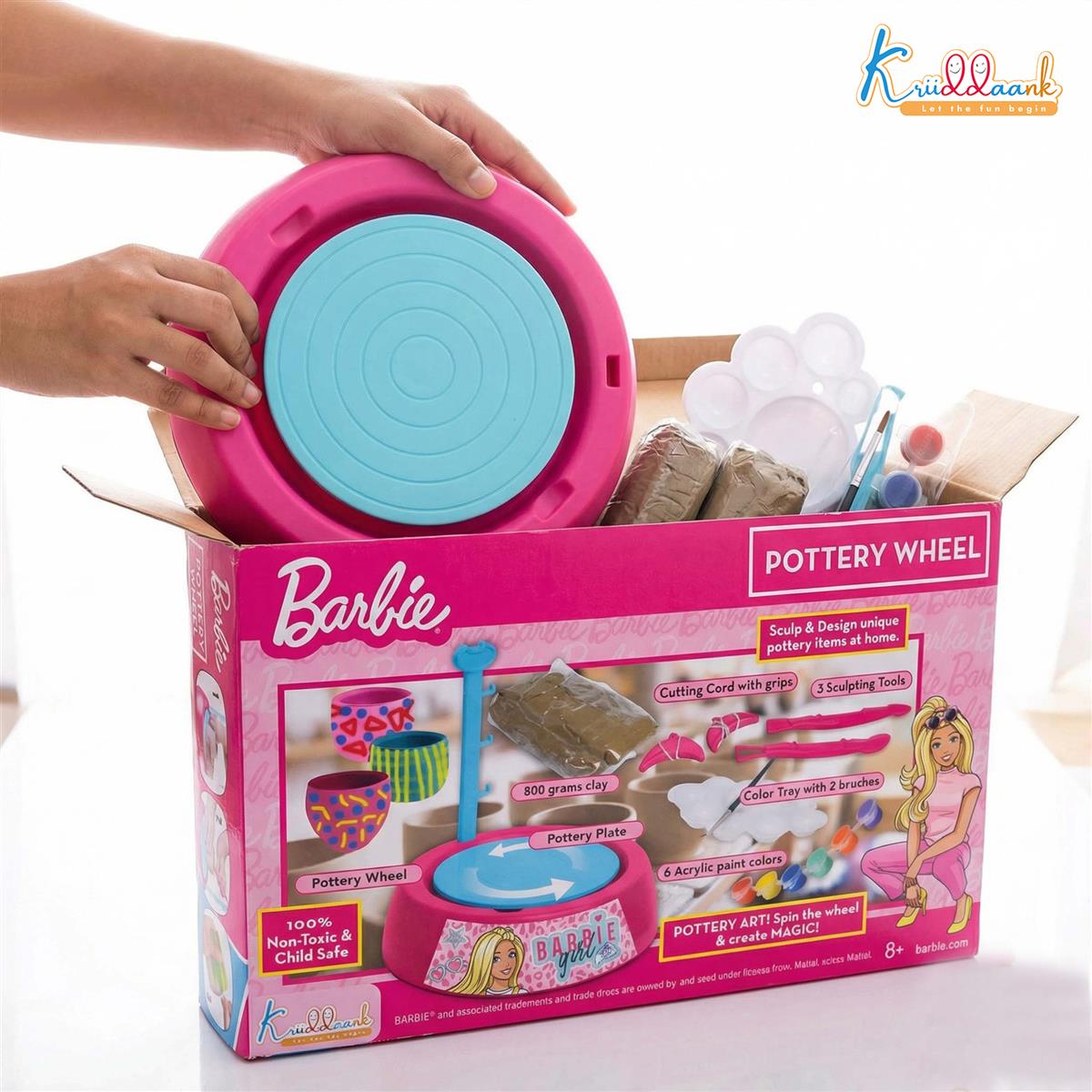 Kriiddaank Mattel Barbie Theme Pottery Wheel