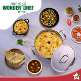 Wonderchef  Stella Triply Stainless Steel Casserole with Lid  3.5L, 22cm