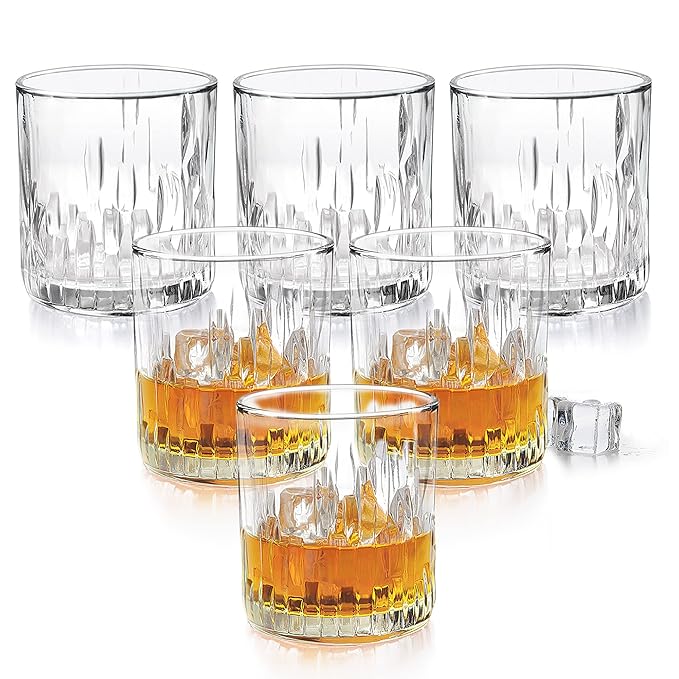 Milton Steps Whiskey Glass Tumbler 6pcs set 330ML