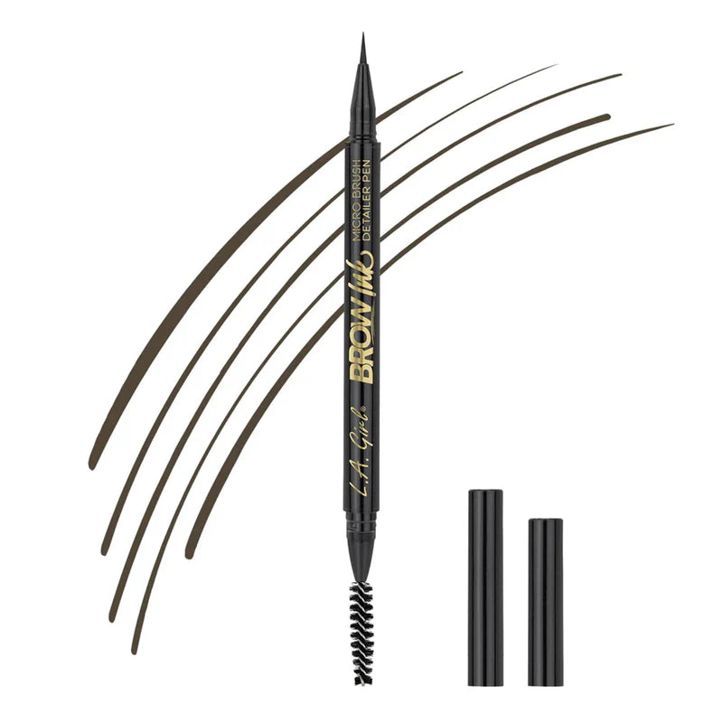 L.A. Girl Brow Ink Micro Brush Detailer Pen-Soft Brown