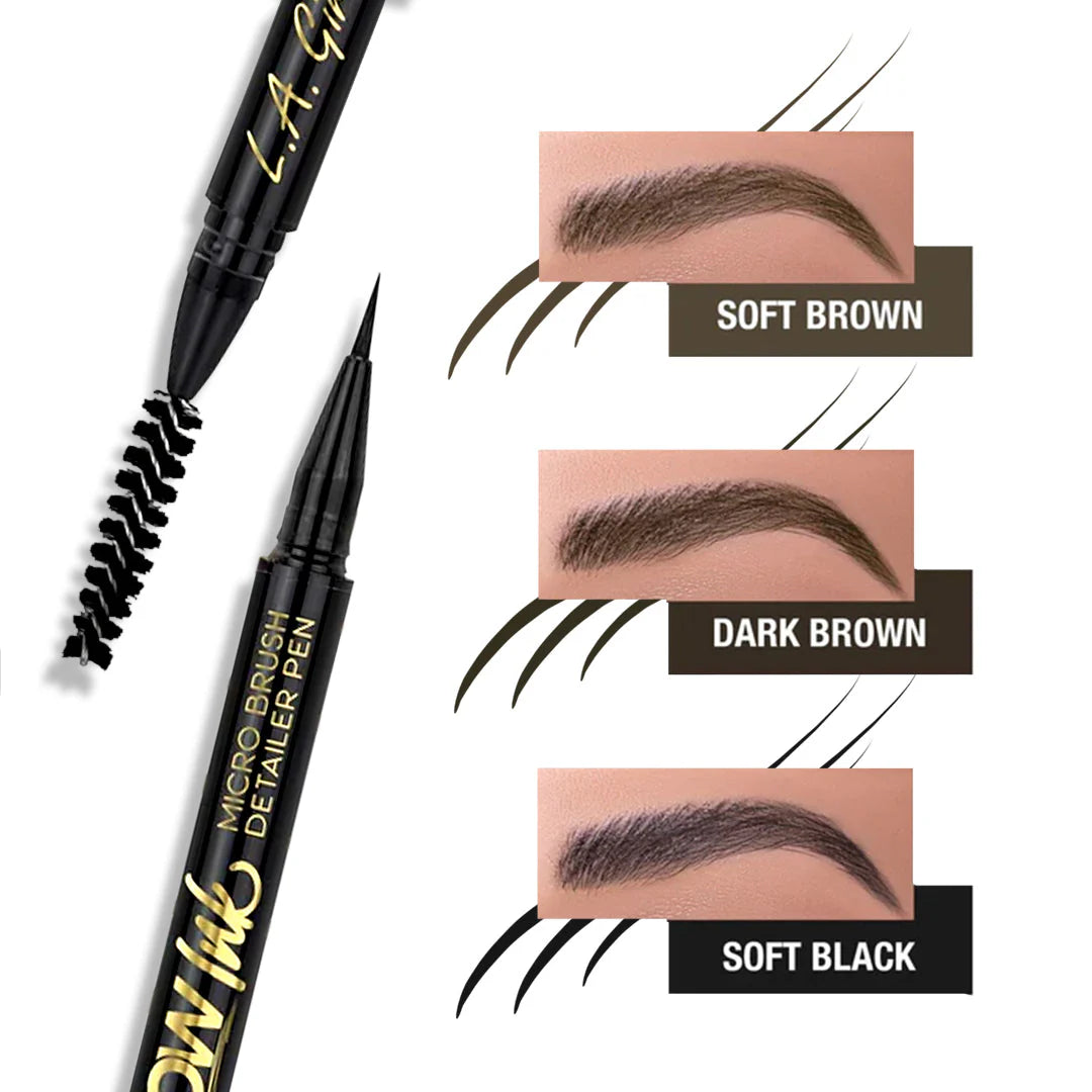 L.A. Girl Brow Ink Micro Brush Detailer Pen-Soft Brown