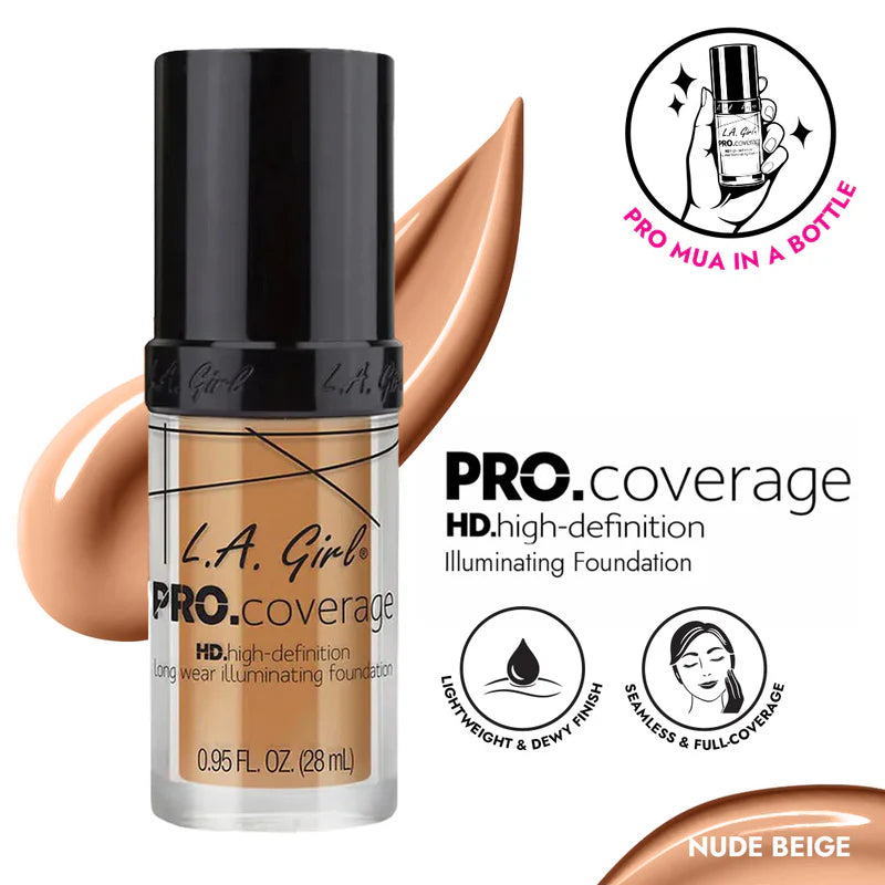 L.A. Girl Nude Beige pro Coverage Illuminating Foundation