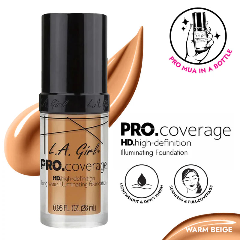 L.A. Girl Warm Beige pro Coverage Illuminating Foundation