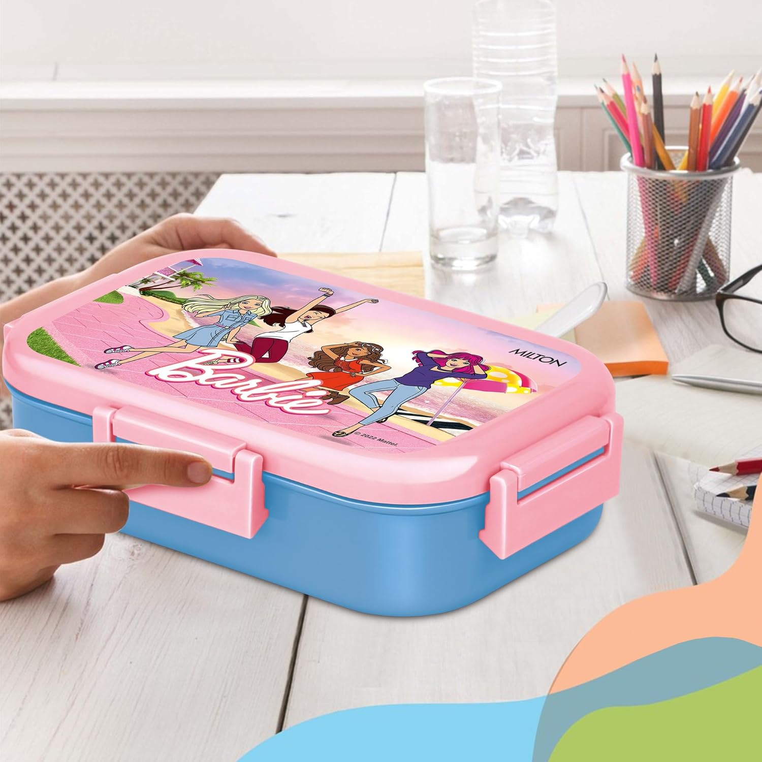 Milton Flatmate Barbie Lunchbox Blue 700ML