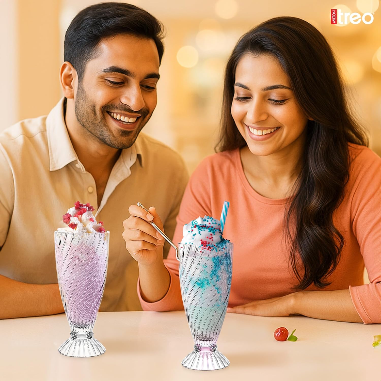 Milton Swirl Sundae Bowl 6pcs set