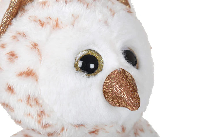 Mirada Glitter Eye Owl Toy - White – 28cm