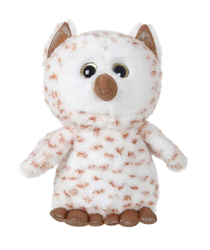 Mirada Glitter Eye Owl Toy - White – 28cm