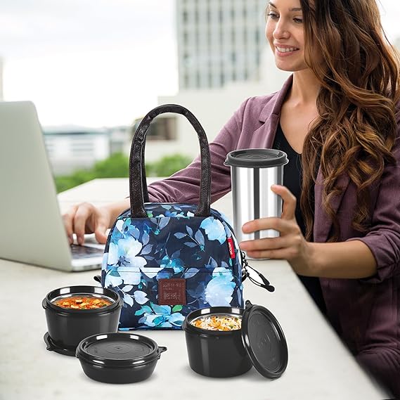 Milton Floret Lunch Box Blue