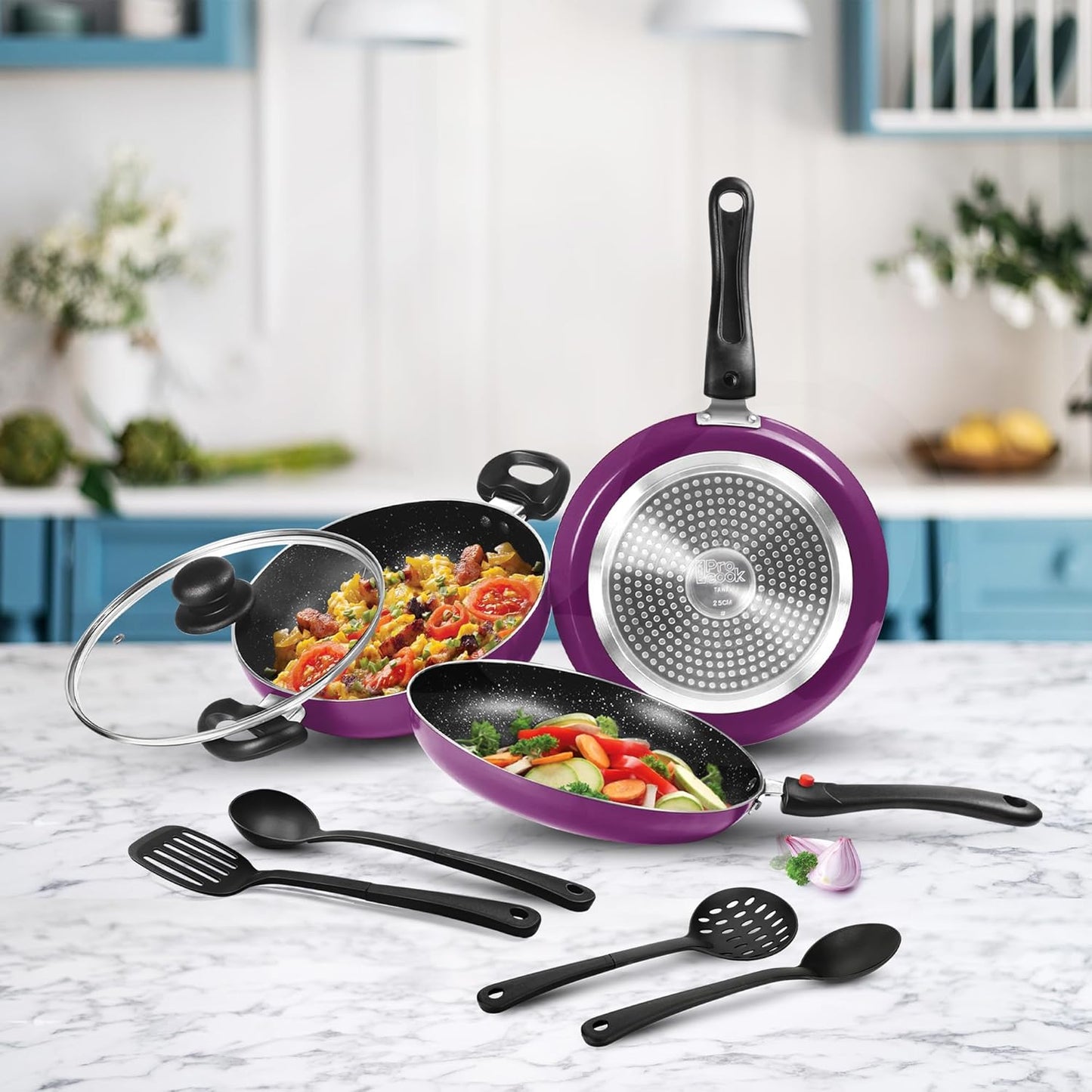 Milton Kitchen Jewel Plus Cookware Set  Purple 5 Pcs