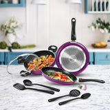 Milton Kitchen Jewel Plus Cookware Set  Purple 5 Pcs