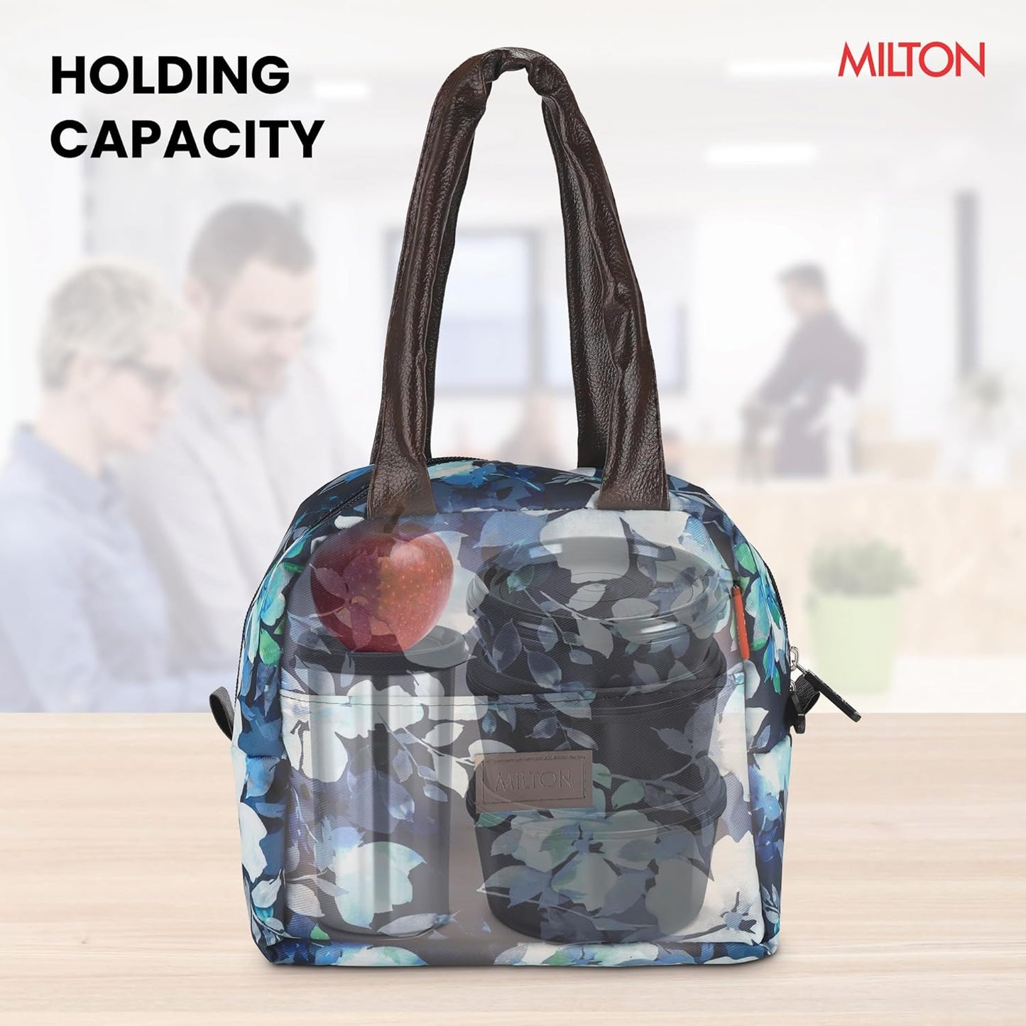 Milton Floral Lunch Bag Blue
