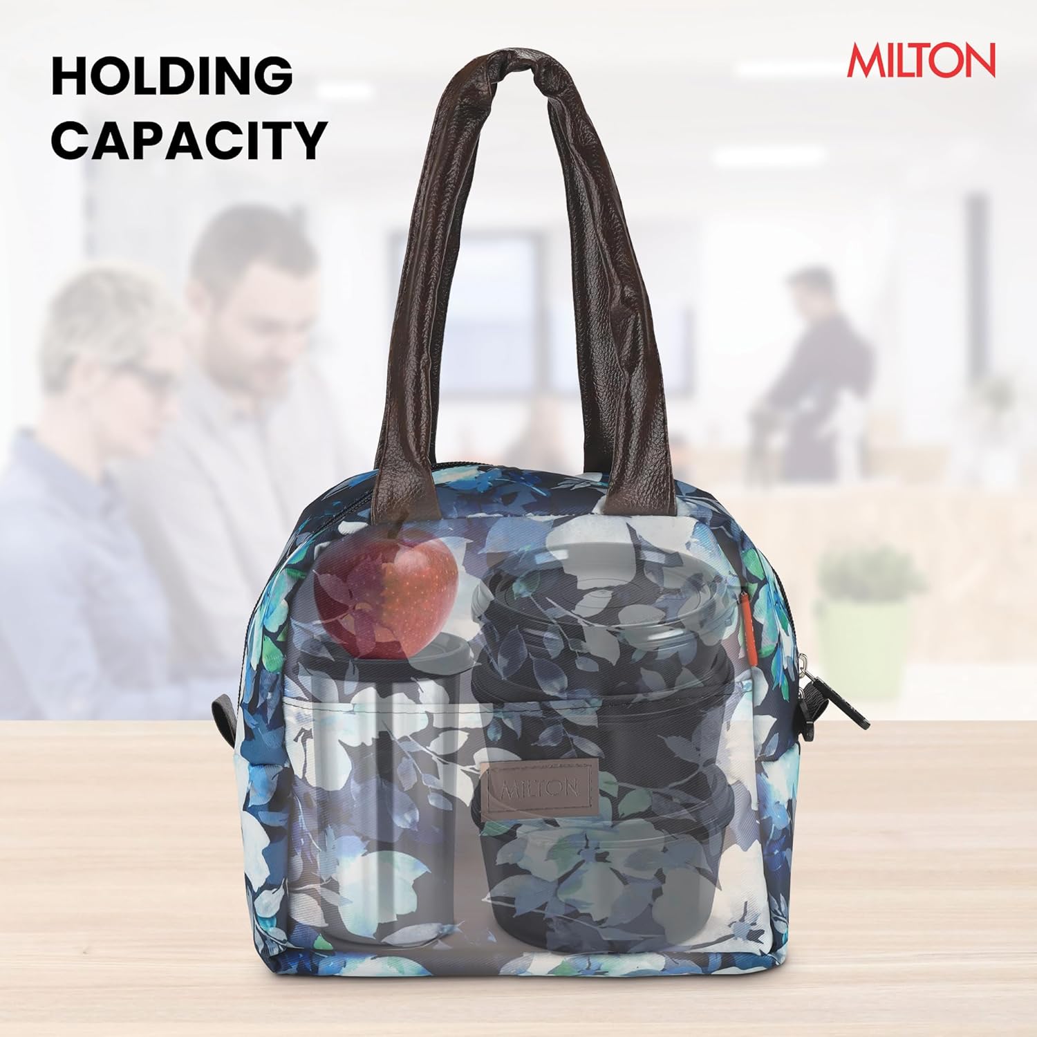 Milton Floral Lunch Bag Blue