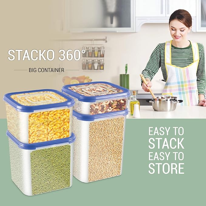Milton Stacko 360 Square Container Blue 4500ML