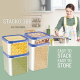 Milton Stacko 360 Square Container Blue 4500ML