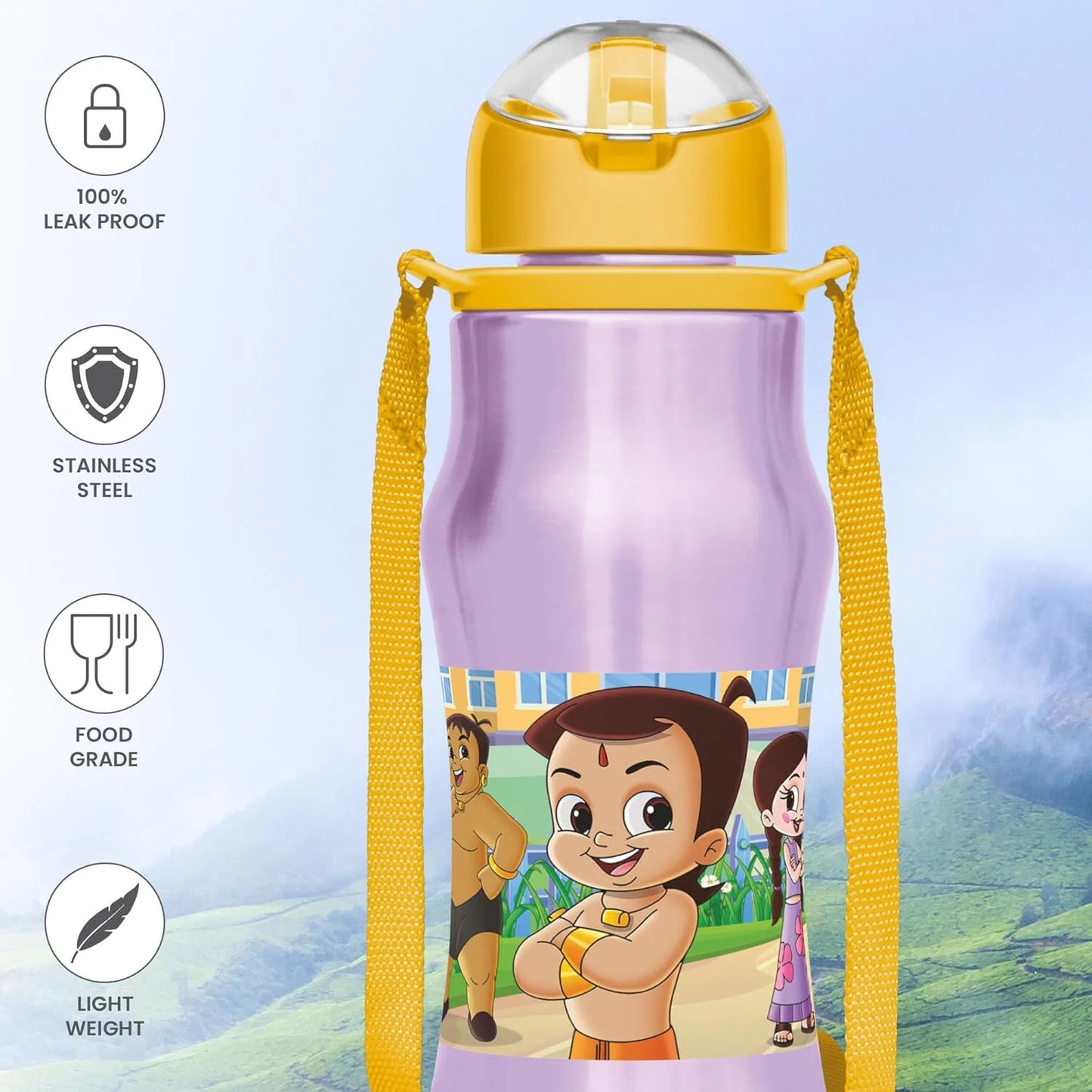 Milton Sipmate Stainless Steel Sipper Bottle Purple 415ML