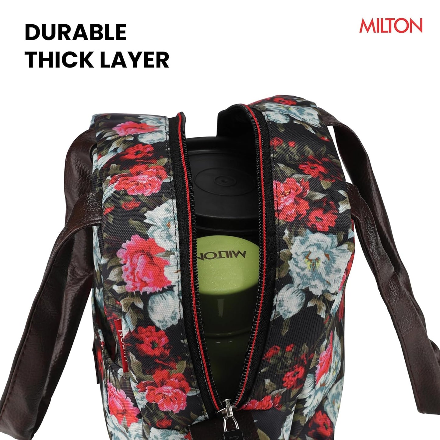 Milton Floral Lunch Bag Black