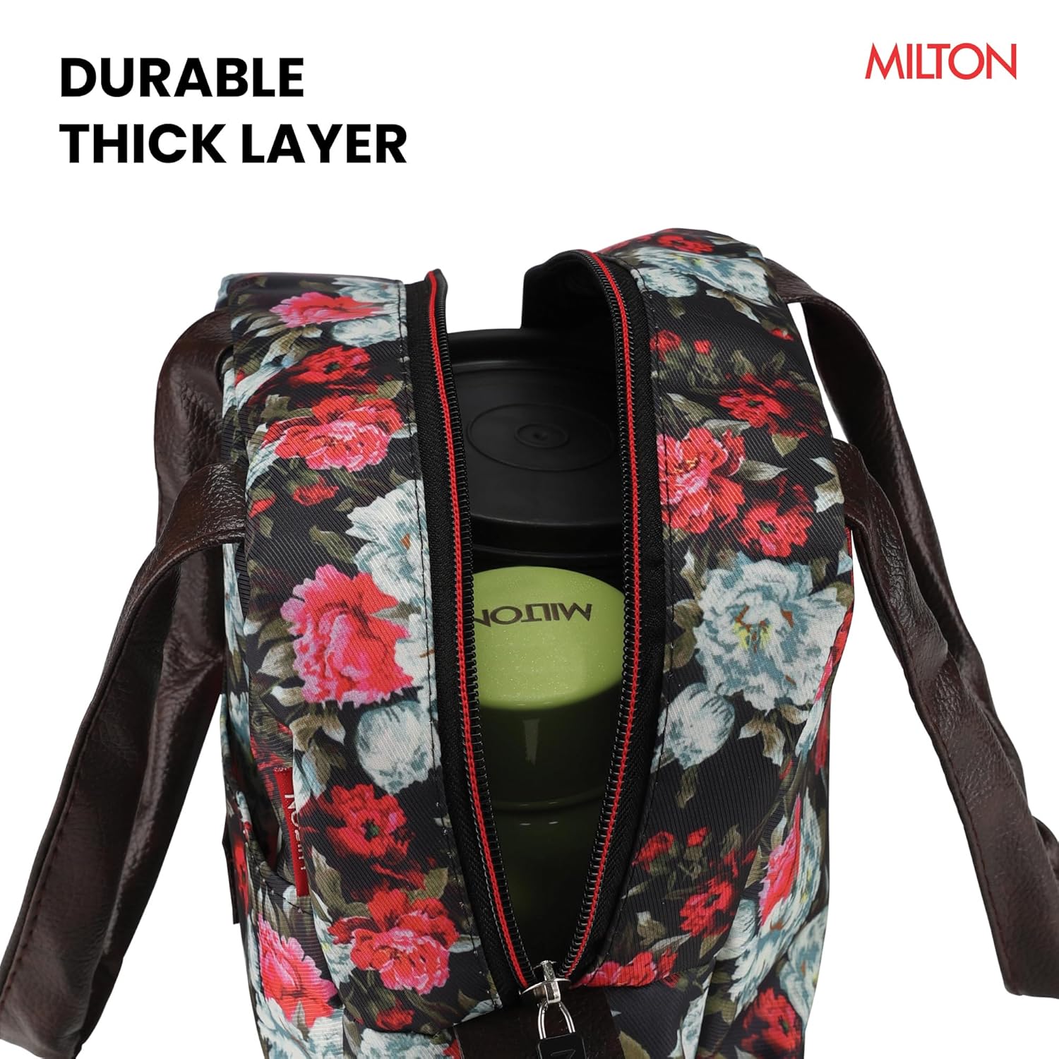 Milton Floral Lunch Bag Black