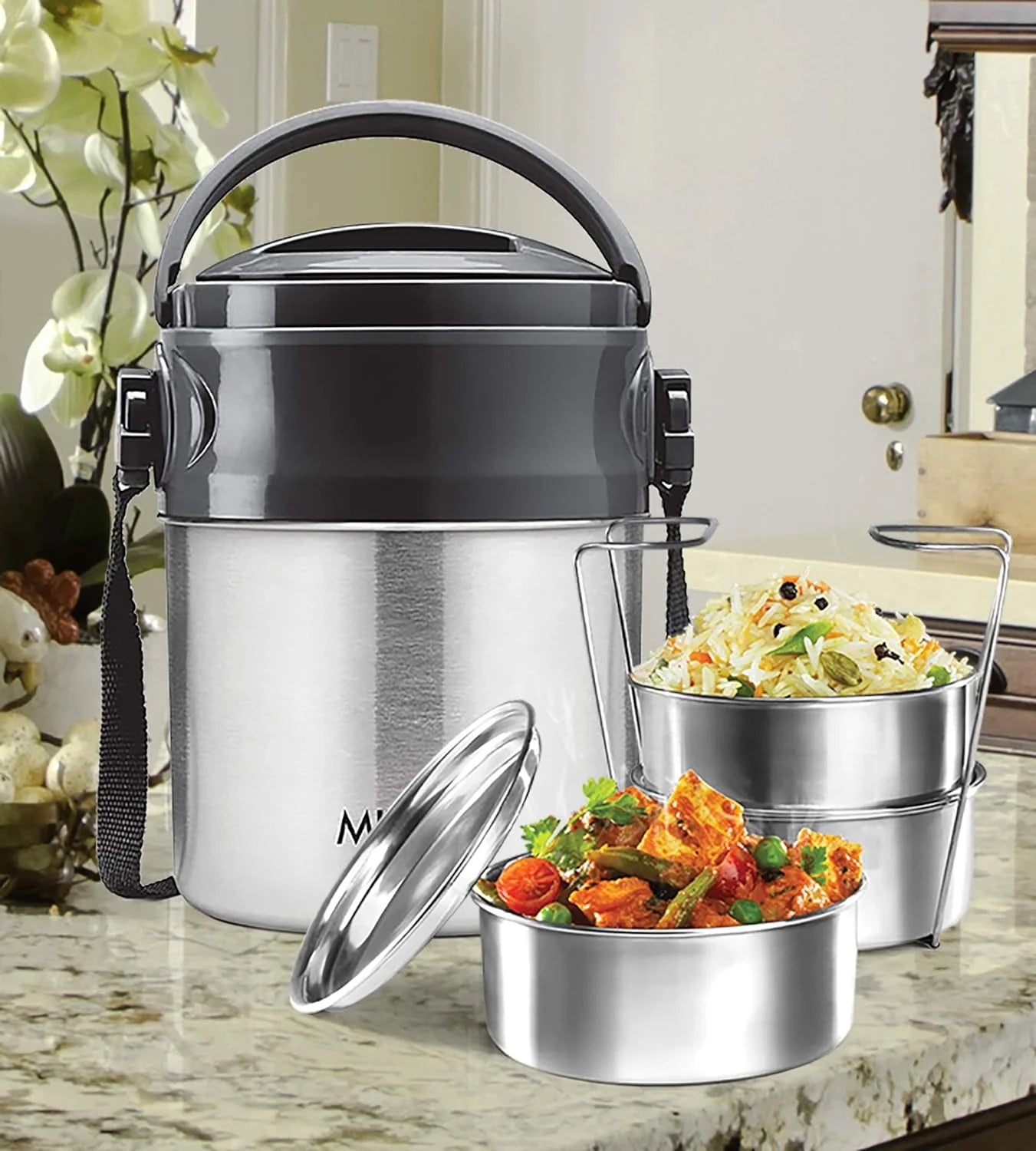 Milton Legend Insulated Tiffin Box Silver 260ML