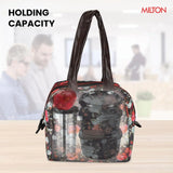 Milton Floral Lunch Bag Black