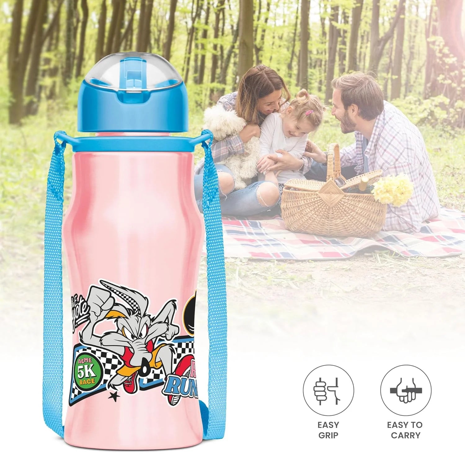 Milton Sipmate Stainless Steel Sipper Bottle Pink