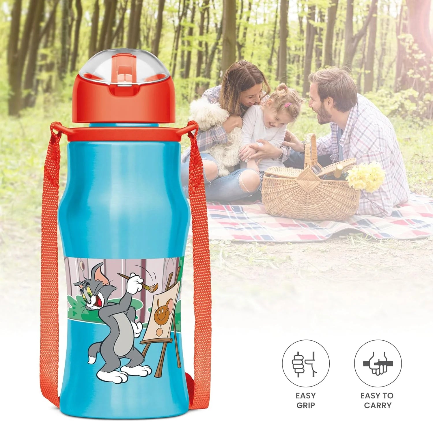 Milton Sipmate Stainless Steel Sipper Bottle Blue 415ML