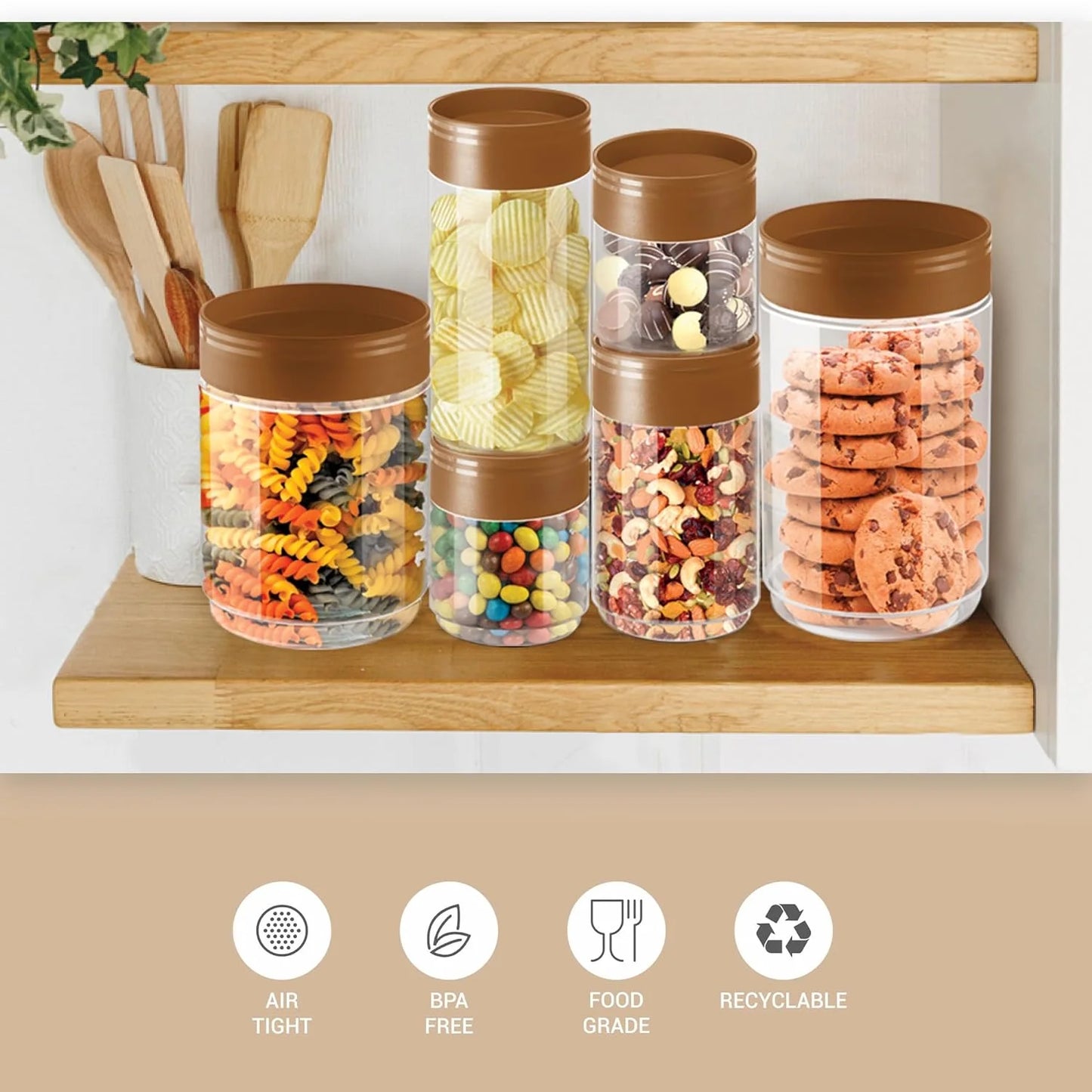 Milton Stack It Round Jar Steel Set 9 Pcs